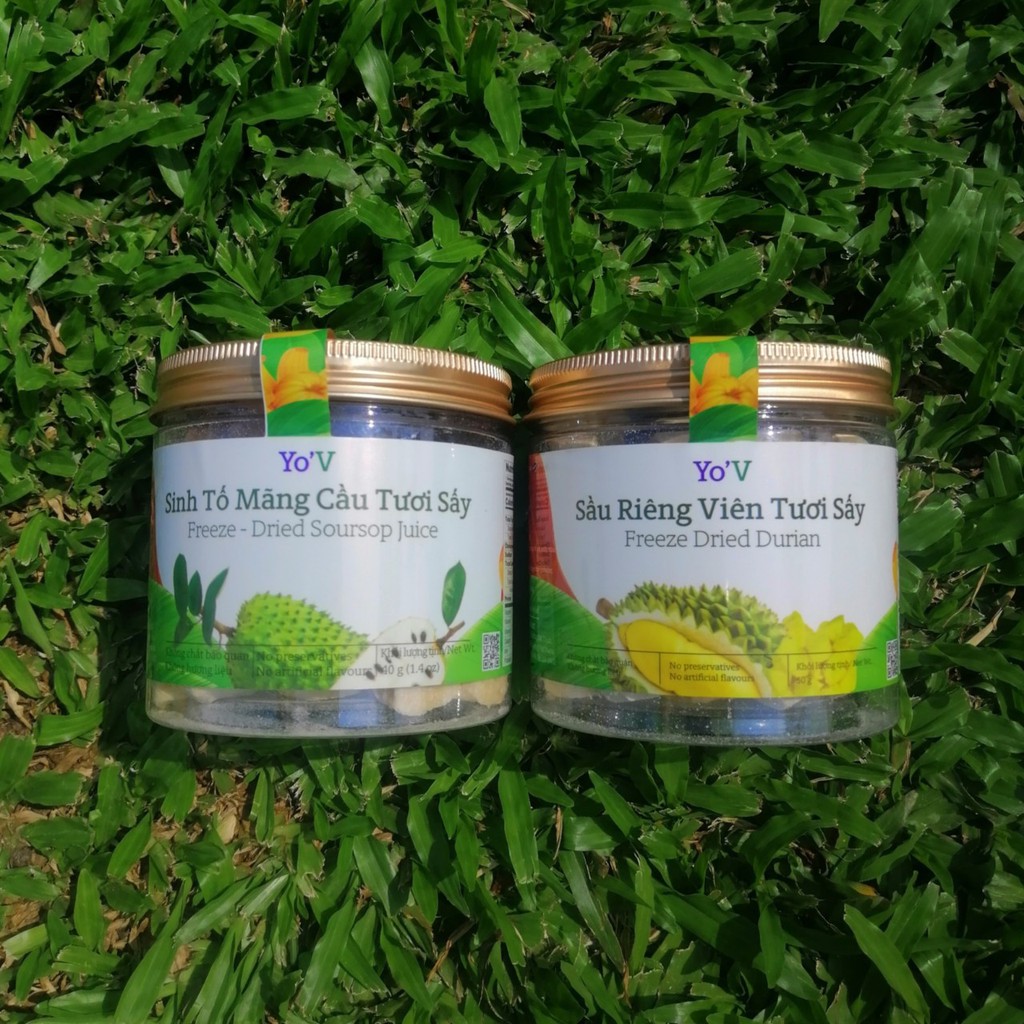 Combo 2 sinh tố mãng cầu, sầu riêng tươi sấy Vinamit nước trái cây tươi sấy ngon