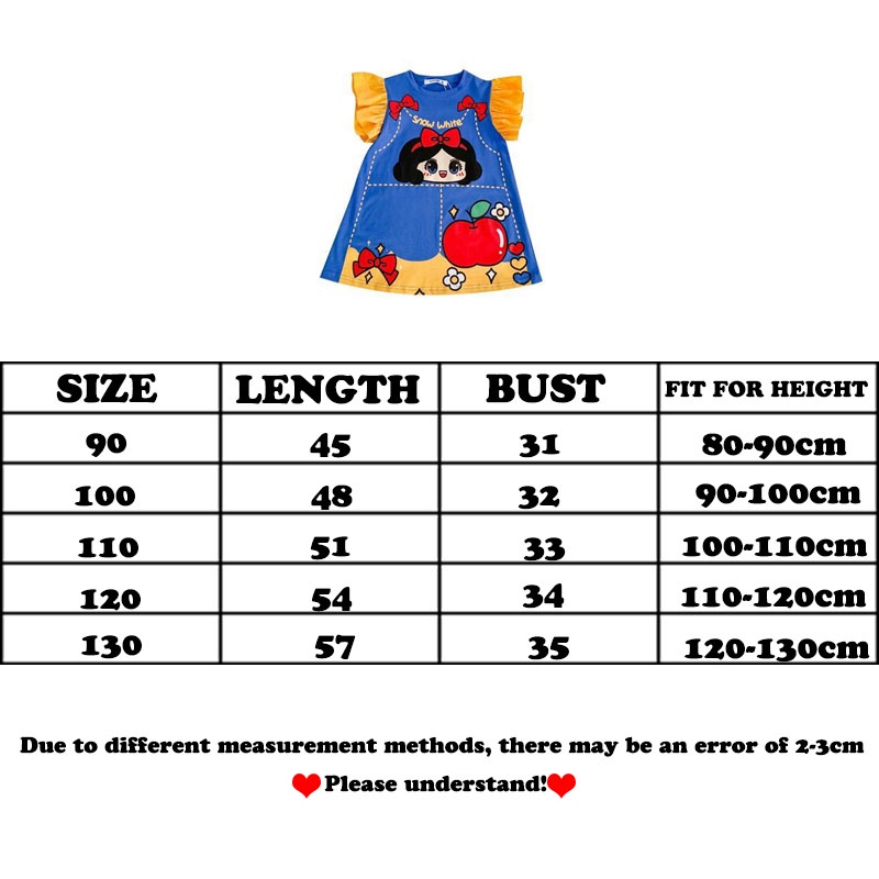 Đầm Công Chúa Tay Cánh Tiên In Họa Tiết Hoạt Hình Kiểu Hàn Quốc Thời Trang Mùa Hè Cho Bé Gái