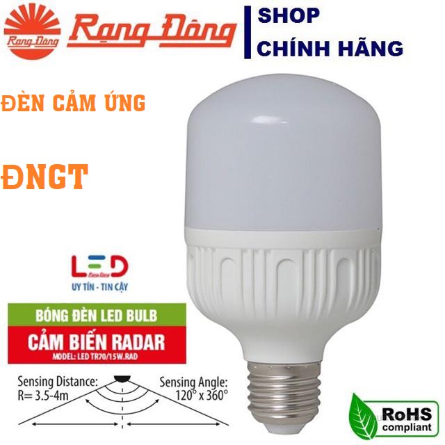 Đèn LED Bulb cảm biến radar 15W Rạng Đông