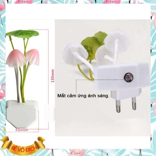 Đèn Led ngủ cảm ứng ánh sáng hình cây nấm