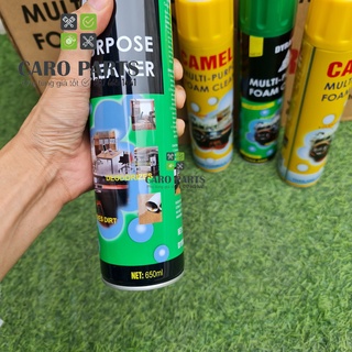 Chai xịt bọt vệ sinh đa năng nội thất, ghế da, trần nỉ ô tô DYRAMID / CAMEL/ Foam Cleaner/ Multi Purpose (650ml)