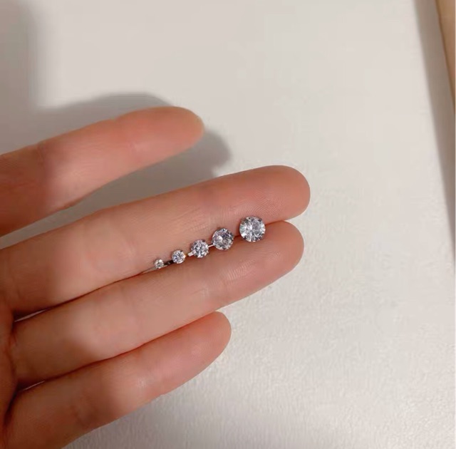 Khuyên tai bạc nụ đá Nhiều size Tlee bạc nguyên chất | BigBuy360 - bigbuy360.vn