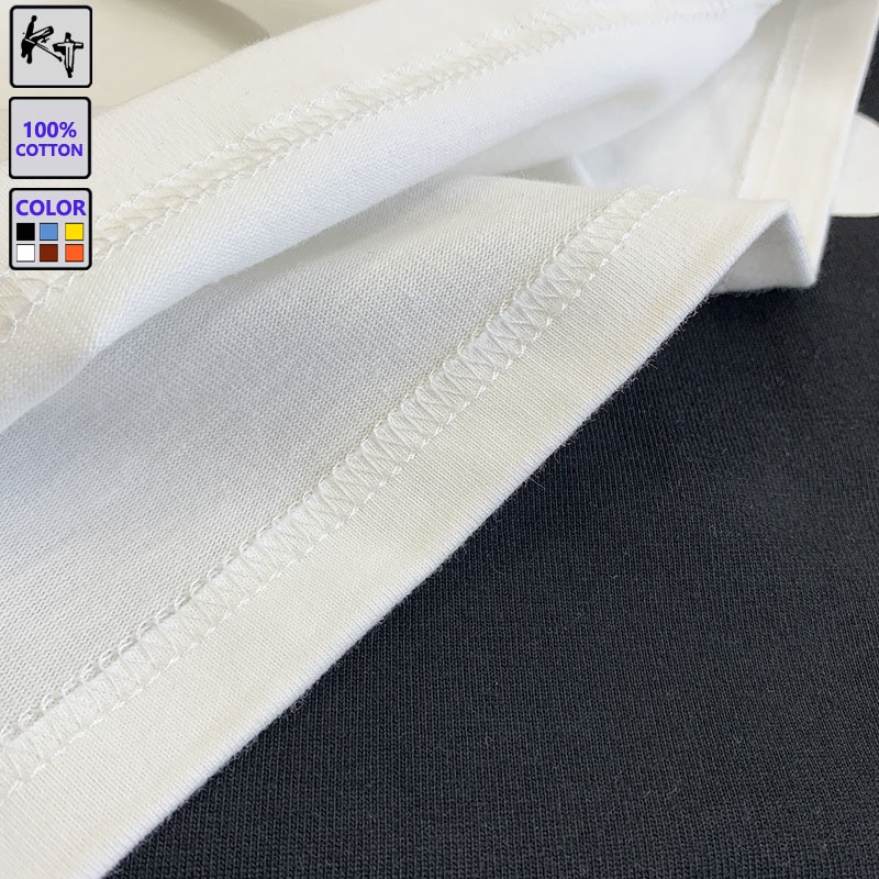 Áo thun KT KT1039 100% cotton nguyên chất họa tiết JIL SANDER tay ngắn thời trang mùa hè Hàn Quốc dành cho nam và nữ
