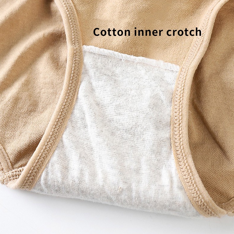 AOFEIQIKE Quần lót cotton lưng cao thoáng khí màu sắc đơn giản thời trang dành cho nữ