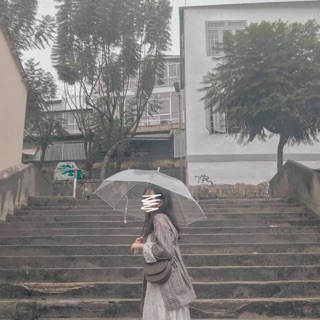 Áo blazer kẻ nâu đen
