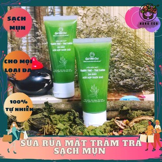 Sữa rửa mặt trà xanh giảm mụn, dưỡng ẩm, tràm trà QUÊ MỘT CỤC 50G (handmade) cho da dầu, da khô, da hỗn hợp
