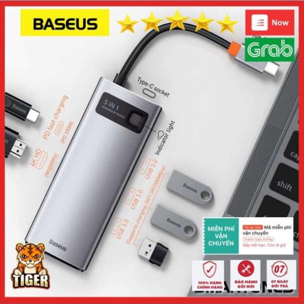 Hub Type C Baseus 8 in 1 cho Laptop Macbook Máy Tính ( Usb Type-C chia sang HDMI 4K / 8k USB3.0/ LAN / PD 100W/TF/SD) | BigBuy360 - bigbuy360.vn