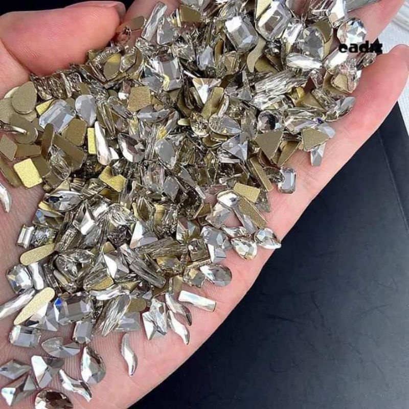 Đá khối chân bằng nail túi mix 100 viên 50 viên đính móng