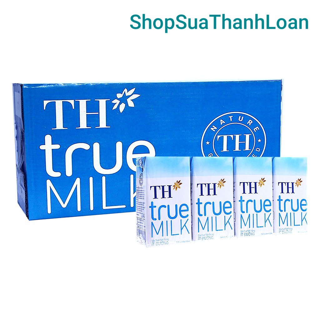 [HSD T10-2021] Thùng 48 Hộp Sữa tươi tiệt trùng TH true MILK ÍT ĐƯỜNG 110ml