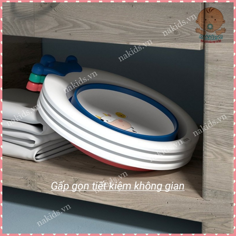 Chậu Rửa Mặt Gấp Gọn, Chậu Đi Sinh Hình Vương Miện Dùng Để Vệ Sinh Cá Nhân Cho Bé Và Cả Gia Đình MS103