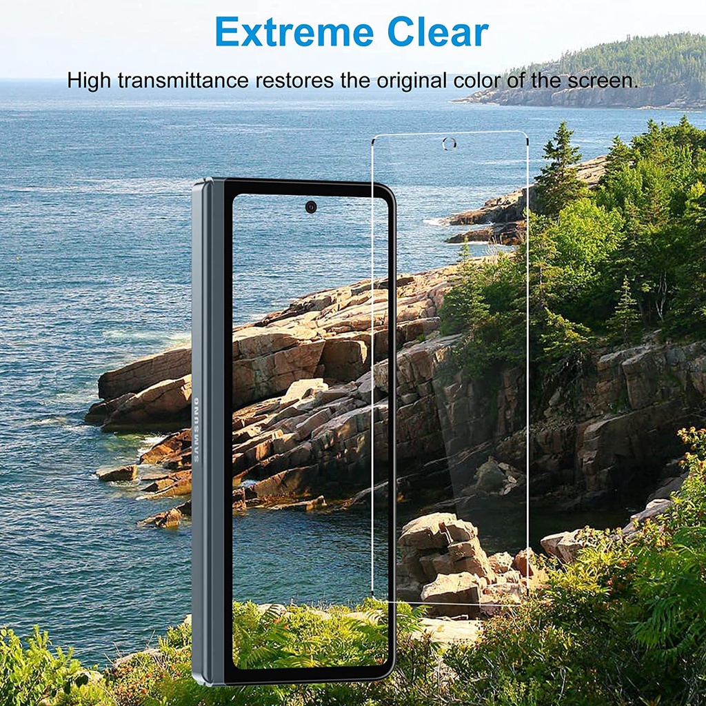 Samsung galaxy z fold5 fold4 fold3 5g kính cường lực bảo vệ màn hình phía trước keo dán đầy đủ cho galaxy z fold 5 4 3 phim bảo vệ máy ảnh mặt sau