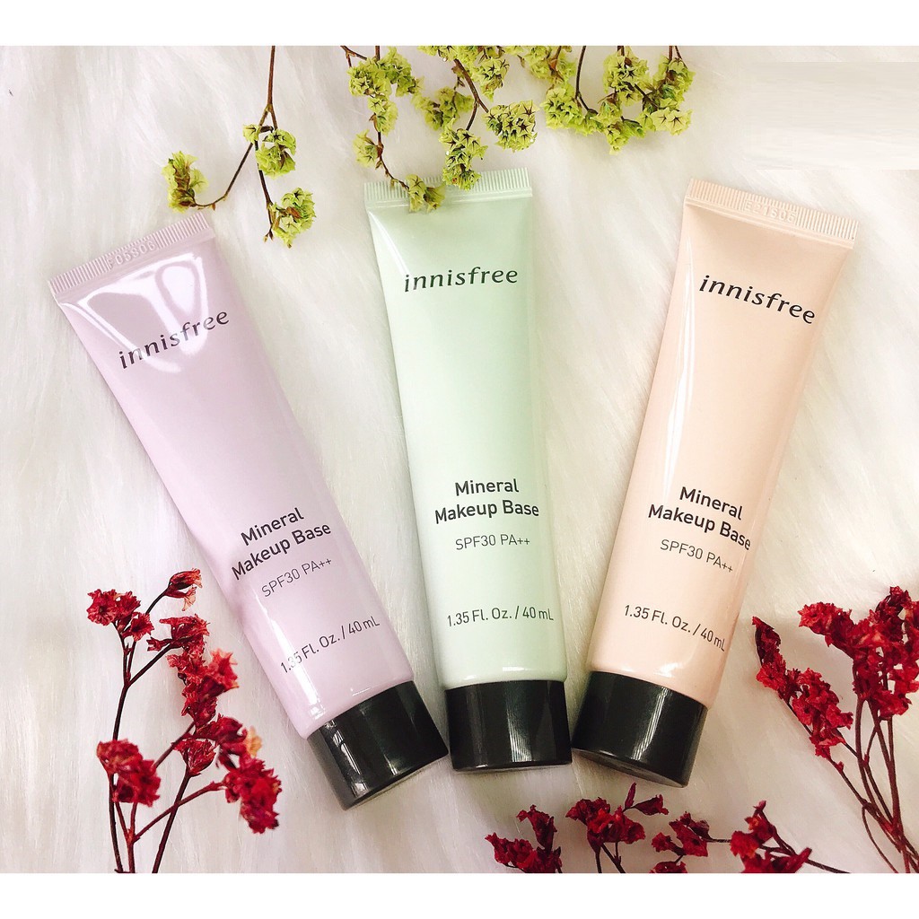 [Chuẩn Auth] Kem Lót Điều Chỉnh Tông Da, Kiềm Dầu, Dưỡng Ẩm Innisfree Mineral Makeup Base SFP30/PA++ 40ml #green | BigBuy360 - bigbuy360.vn