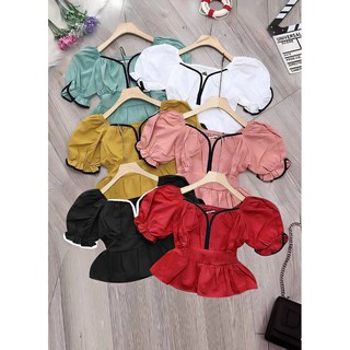 Áo peplum cổ V bigsize 60=>90kg tuỳ chiều cao