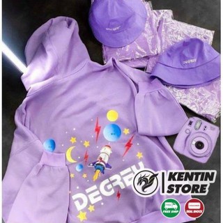 Áo Hoodie Chống Bụi ChoNam Nữ unisex Có 2 Màu Sweater Form Rộng In Hình Degrey ulzzang KENTIN