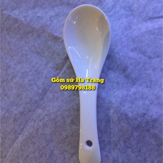 Thìa sứ Trắng Gốm sứ Bát Tràng