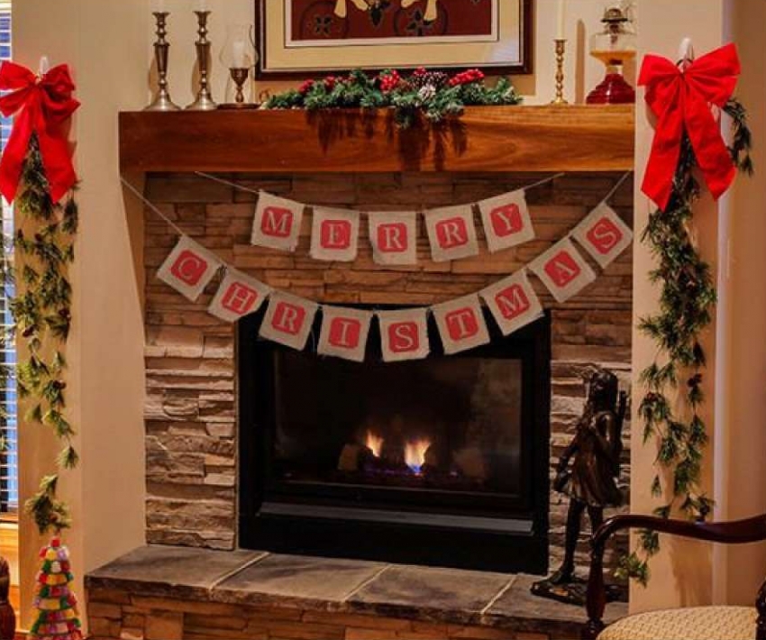 Dây trang trí treo tường phong cách Giáng sinh ấm áp