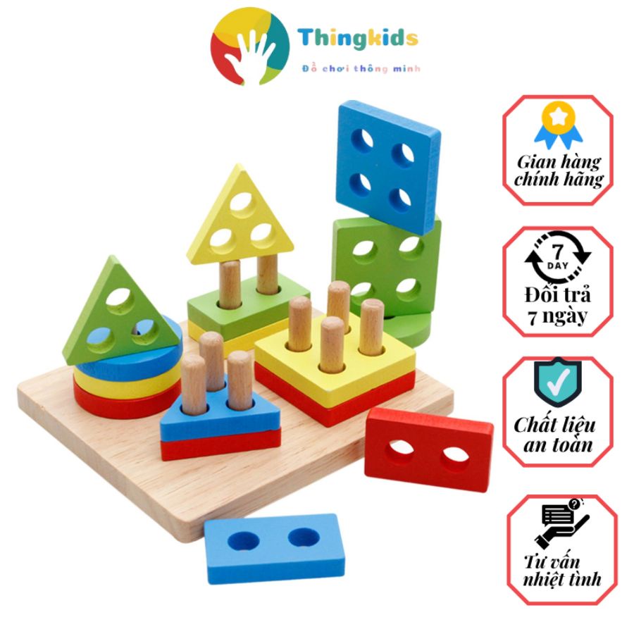Combo 6 Món Đồ Chơi Gỗ Thông Minh An Toàn cho bé - Thingkids