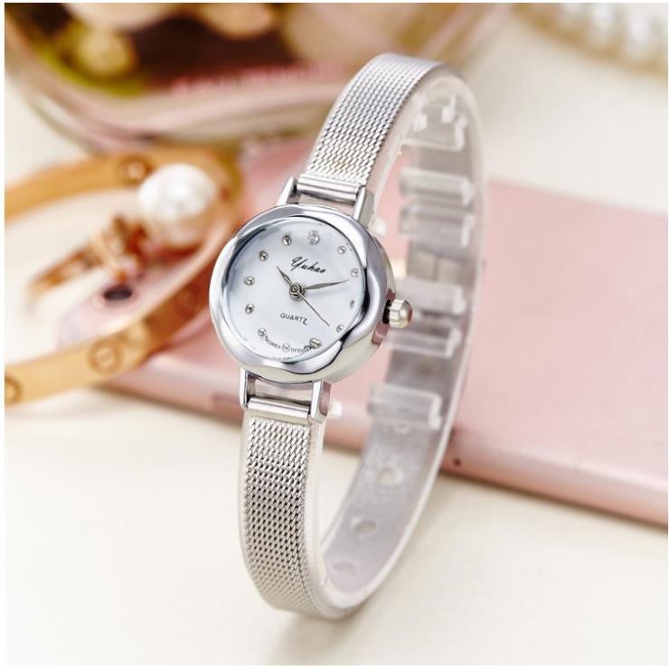 Đồng Hồ Nữ YUHAO 8008 Hàng Chính Hãng Mặt Tròn Size Nhỏ Xinh ( Y10 Vàng Trắng) | BigBuy360 - bigbuy360.vn