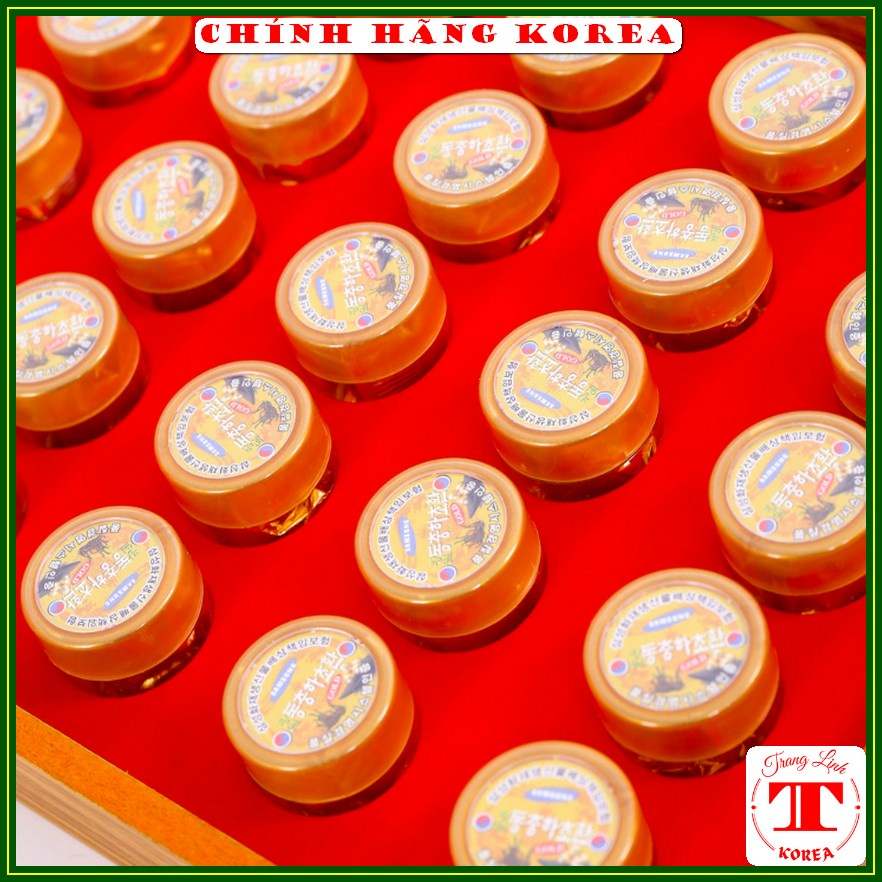 Đông trùng hạ thảo hộp gỗ 30 viên chính hãng - Khóa rùa xịn - Tăng đề kháng, sức khỏe, bổ thận tráng dương- tranglinh