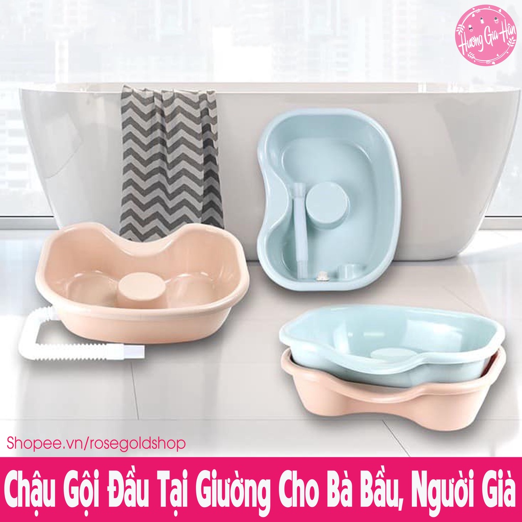 Chậu Gội Đầu Tại Giường, Tại Nhà Cho Bà Bầu, Người Già, Bệnh Nhân - Thau Chậu Máng Gội Đầu Gội Đầu Nhựa Việt Nhật