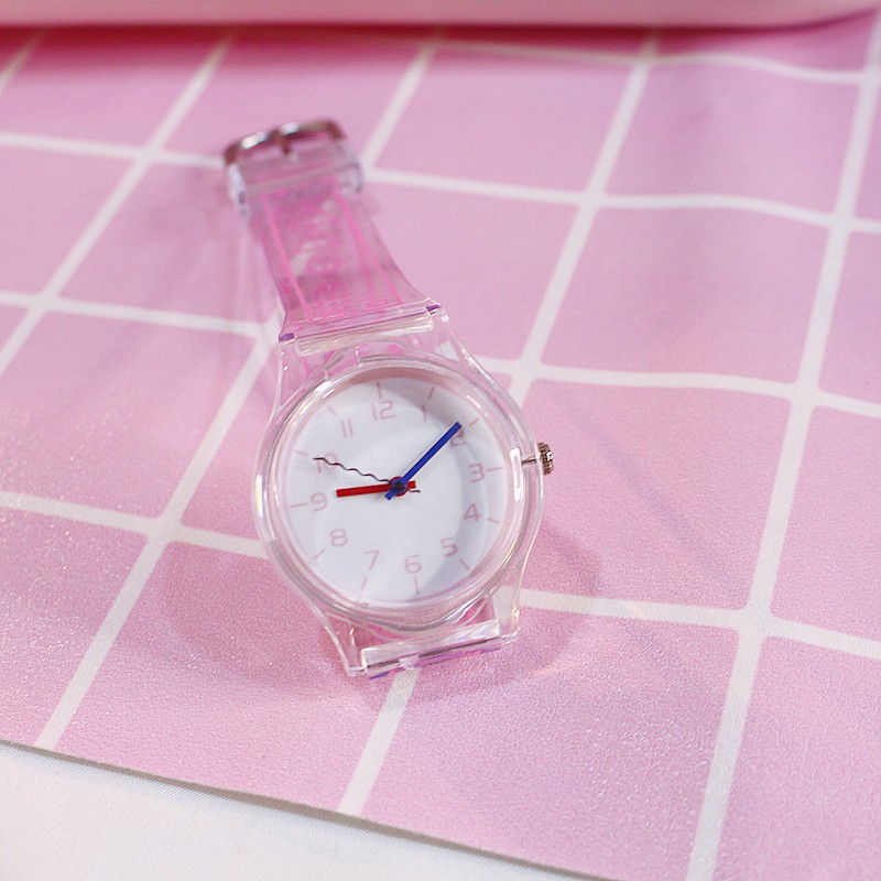 đồng hồ thời trang nữ mặt số dây nhựa T99