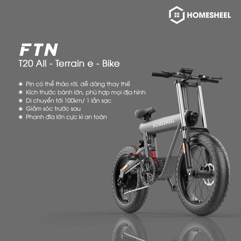 XE ĐIỆN THỂ THAO FTN T20 - HOMESHEEL