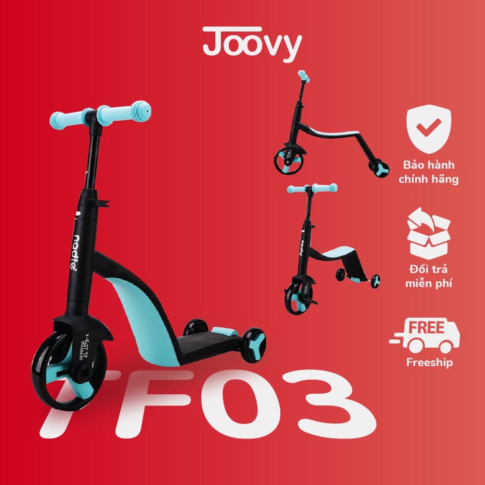 Xe Scooter Joovy Nadle TF3 cho bé 3 trong 1 biến hình thành xe chòi chân, xe trượt, xe đạp từ 1 đến 6 tuổi