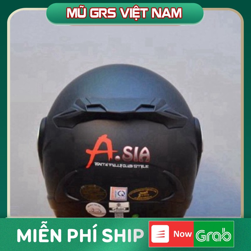 Mũ AISA M168 Đen nhám kính khói - Mũ 3/4 chính hãng Asia (clip thật )