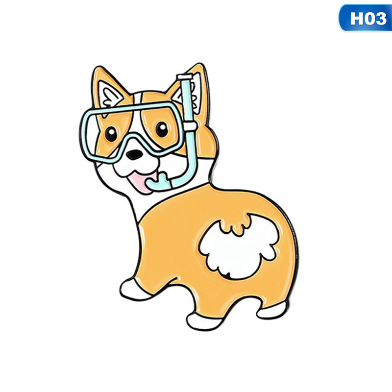 Ghim cài áo hình chú cún corgi dễ thương