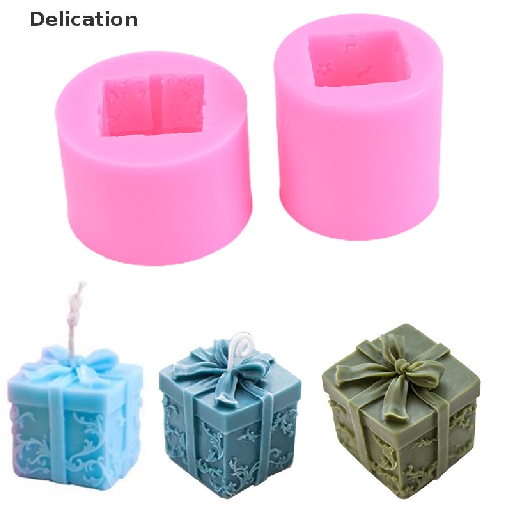 Khuôn silicon tạo hình hộp quà dùng làm xà phòng/ nến DIY đa năng