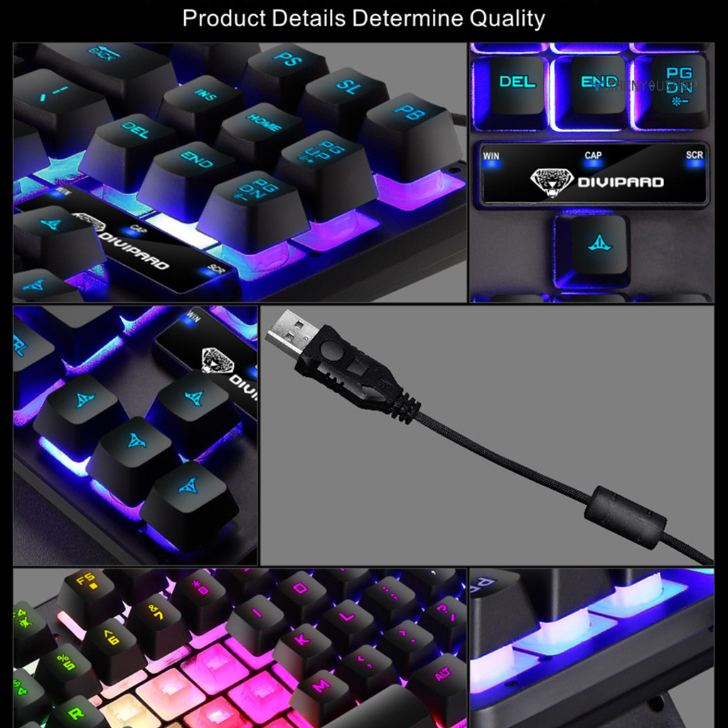 Bàn phím cơ chơi game 87 phím có đèn LED TS GK 10 chuyên dụng cho laptop / máy tính bàn