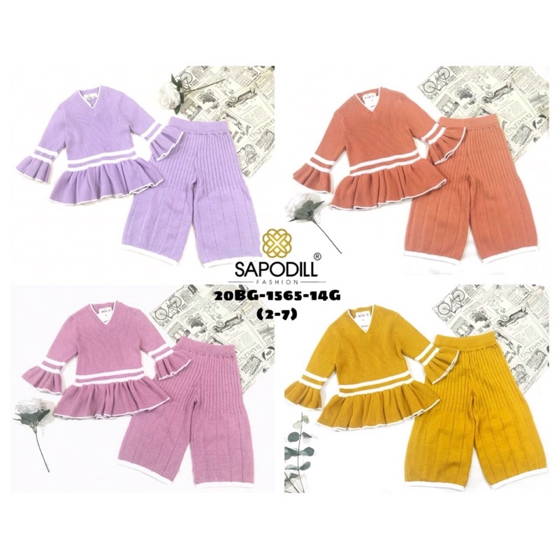 Bộ len cao cấp SAPODILL dày, mềm mịn cho bé từ 2-7y (hàng thiết kế, cam kết y hình)