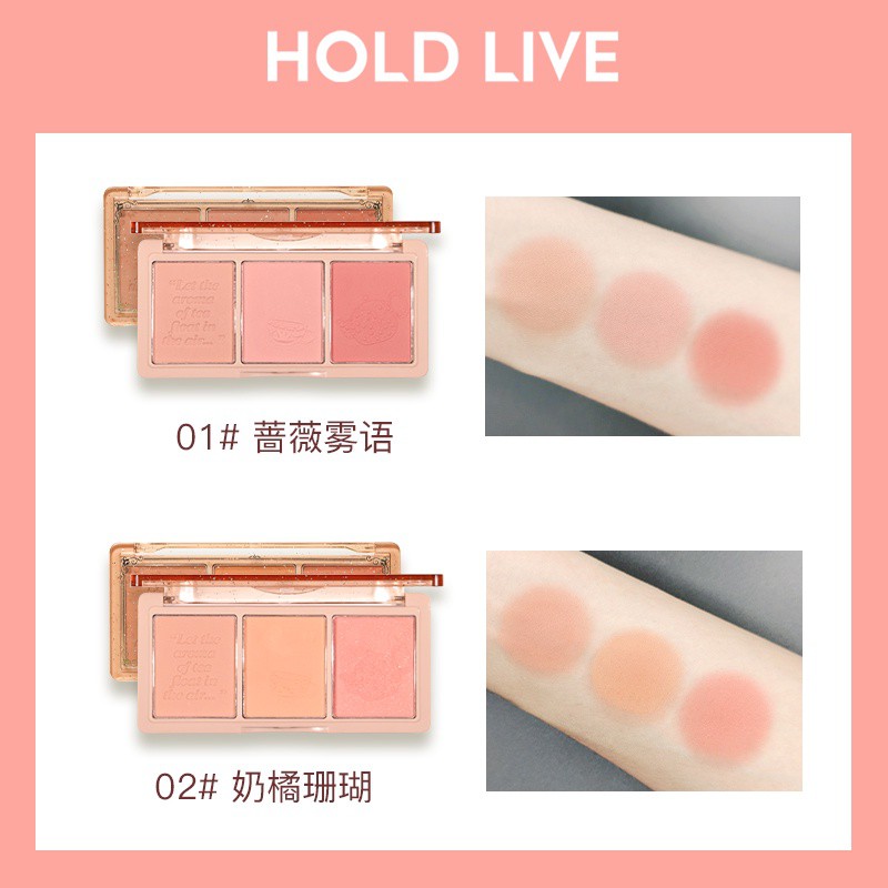 Phấn má Hold Live 3 ô Secret Garden Blush HL461 | BigBuy360 - bigbuy360.vn