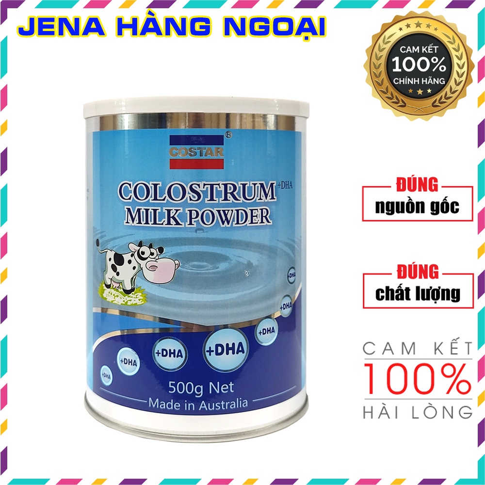 Sữa Bột Sữa Bò Non Costar Colostrum Powder Milk Nguyên Chất Chứa DHA Hộp 500g Của Úc