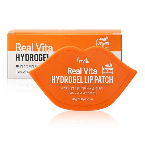 Mặt Nạ Môi Prreti Real Vita Hydrogel Lip Patch Hộp 30 Miếng