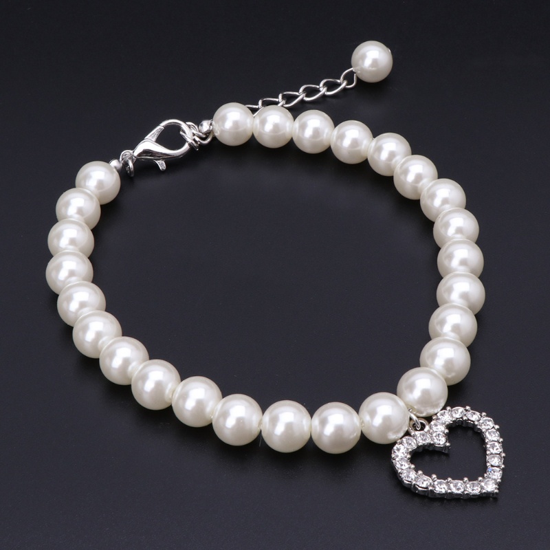 Vòng Cổ Đính Ngọc Trai Và Nơ Cỡ S / M Cho Thú Cưng