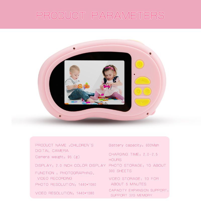 DOU Mini Portable Plastic Camera Cute Sports Digital Camera for Kids Children Educational Toys Photography Gift