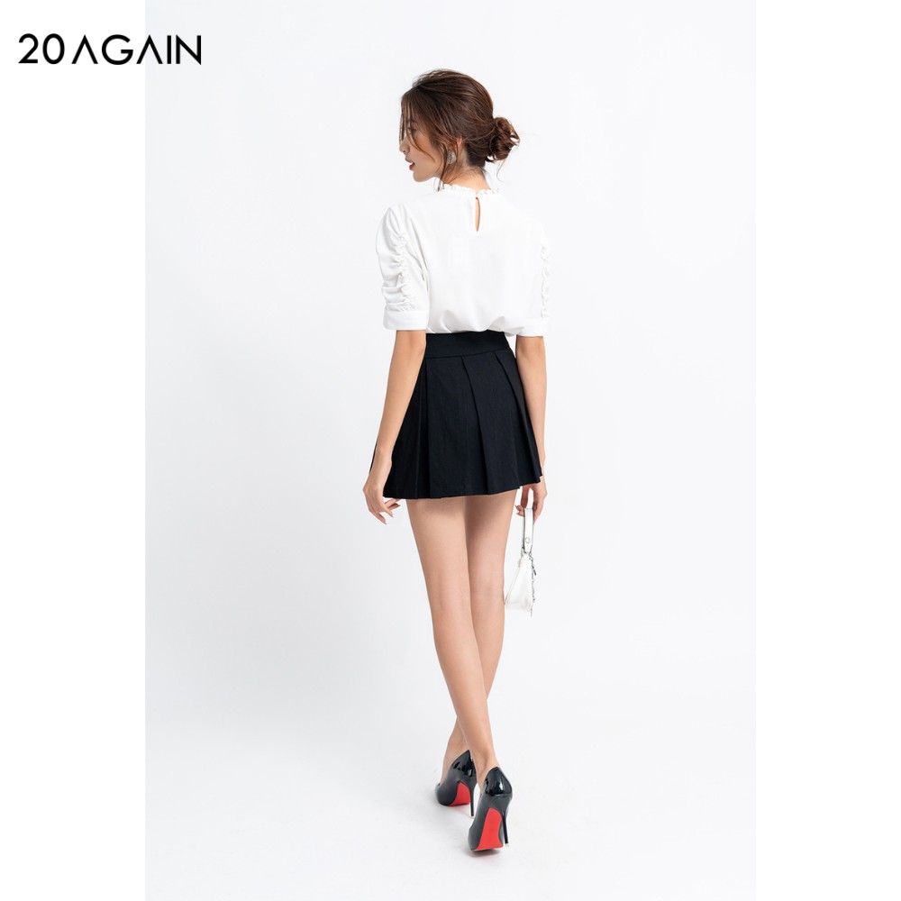 Chân váy chữ A ngắn 20AGAIN đủ màu, đủ size, xếp ly JXN0002
