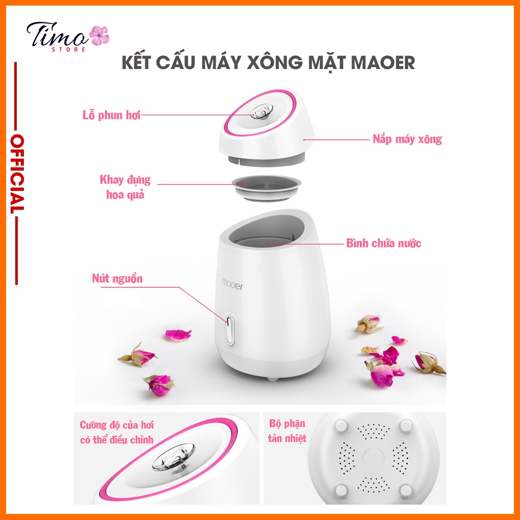 Máy xông mặt Maoer chăm sóc da sử dụng hoa quả tươi, tinh dầu thảo dược hàng chính hãng | có bảo hành - TM001