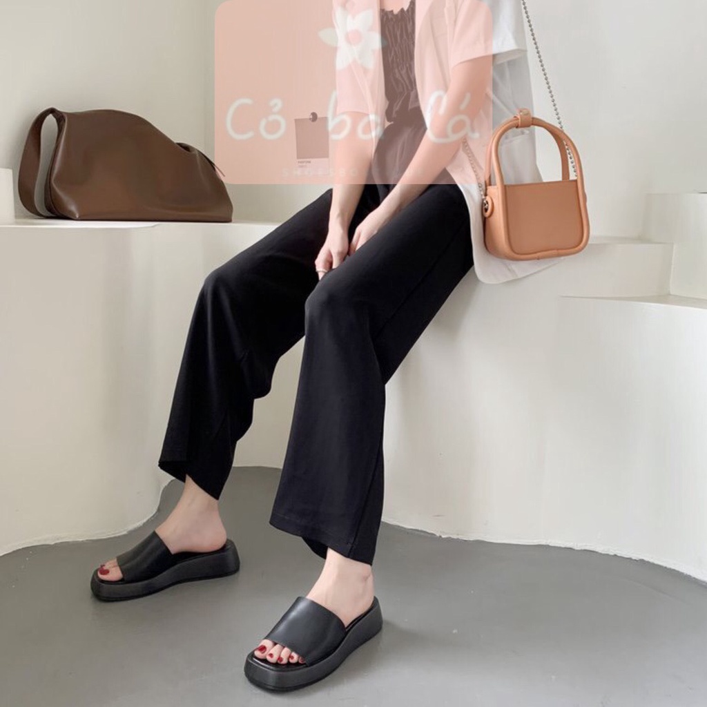 DÉP NỮ COBALA SHOES - DÉP BÁNH MÌ THỜI TRANG BẢN NGANG ULZZANG ĐẾ BẰNG D22030900 D21101300