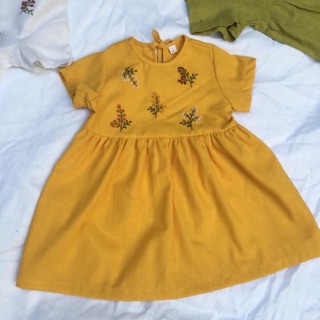 Đầm linen thêu tay 1 ri