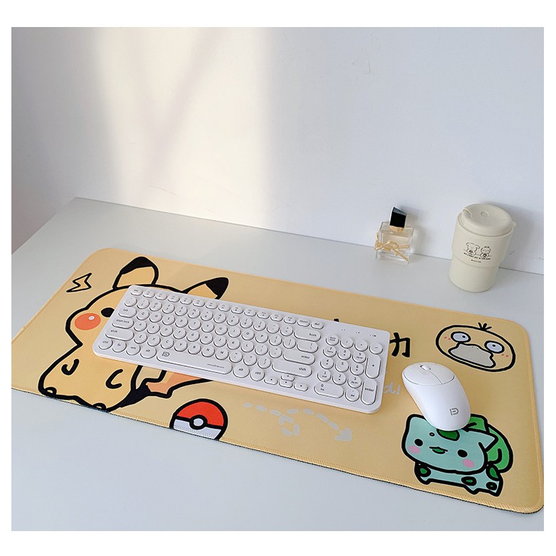 Tấm Lót Chuột Máy Tính / Chuột Máy Tính Cỡ Lớn In Hình pokemon pikachu Chống Nước