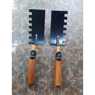 Bay răng cưa 8x17cm - thép lưỡi cưa, ốp lát, cao cấp, xây dựng, thợ hồ, xây tô - thép dày 1.1mm - răng 14x14mm