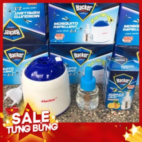 FREESHIP Máy Đuổi Muỗi Xông Tinh Dầu Hacker (Tặng Kèm 1 Lọ Tinh Dầu)