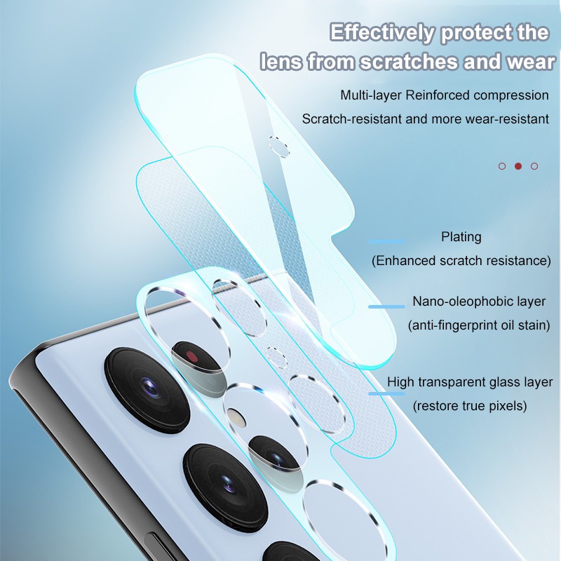 Kính Cường Lực Bảo Vệ Camera Cho Samsung Galaxy S23 S22 S21 S20 Plus Note 20 Ultra