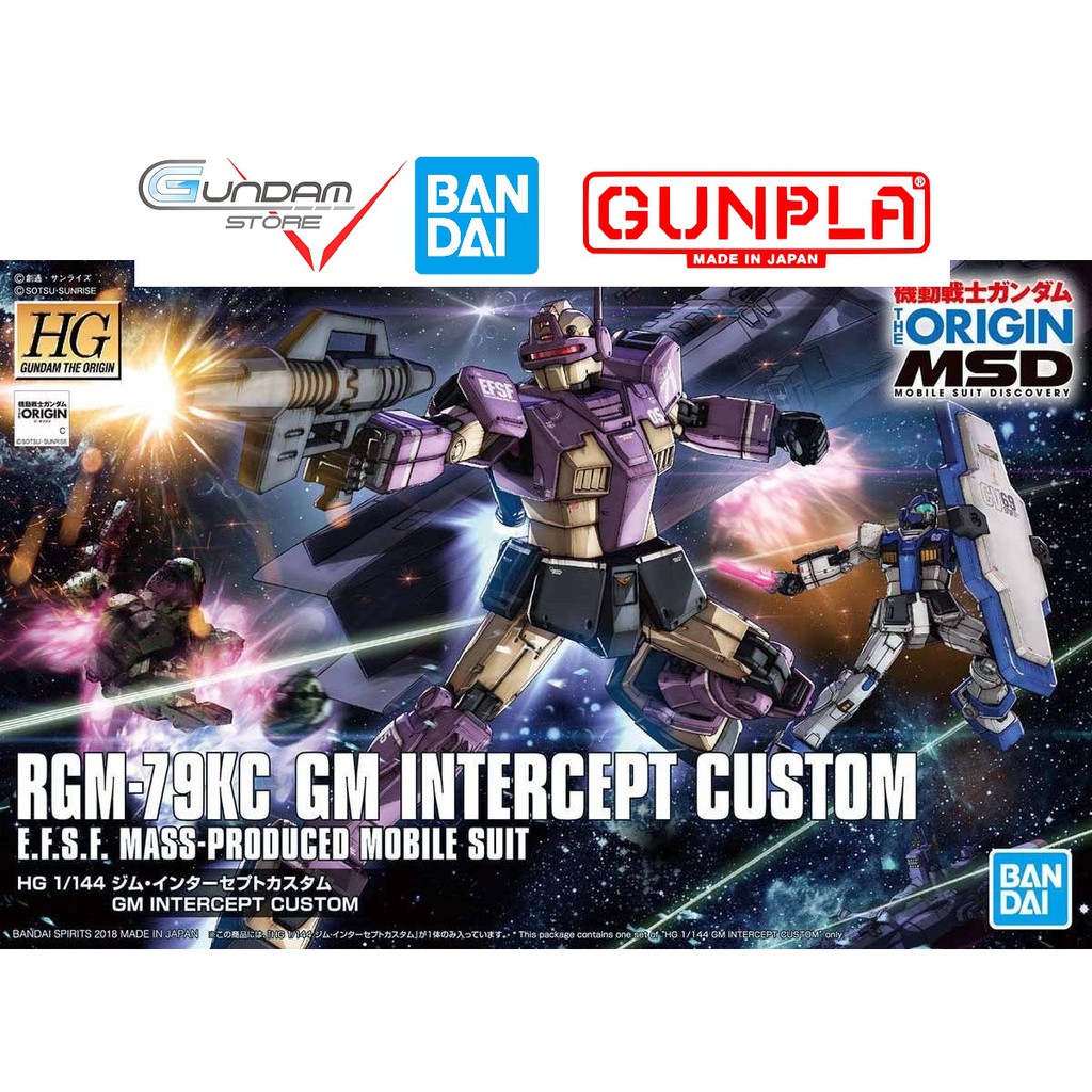 Gundam Bandai Hg Gm Intercept RGM-79KC 1/144 Hggto Uc Mô Hình Nhựa Đồ Chơi Lắp Ráp Anime Nhật