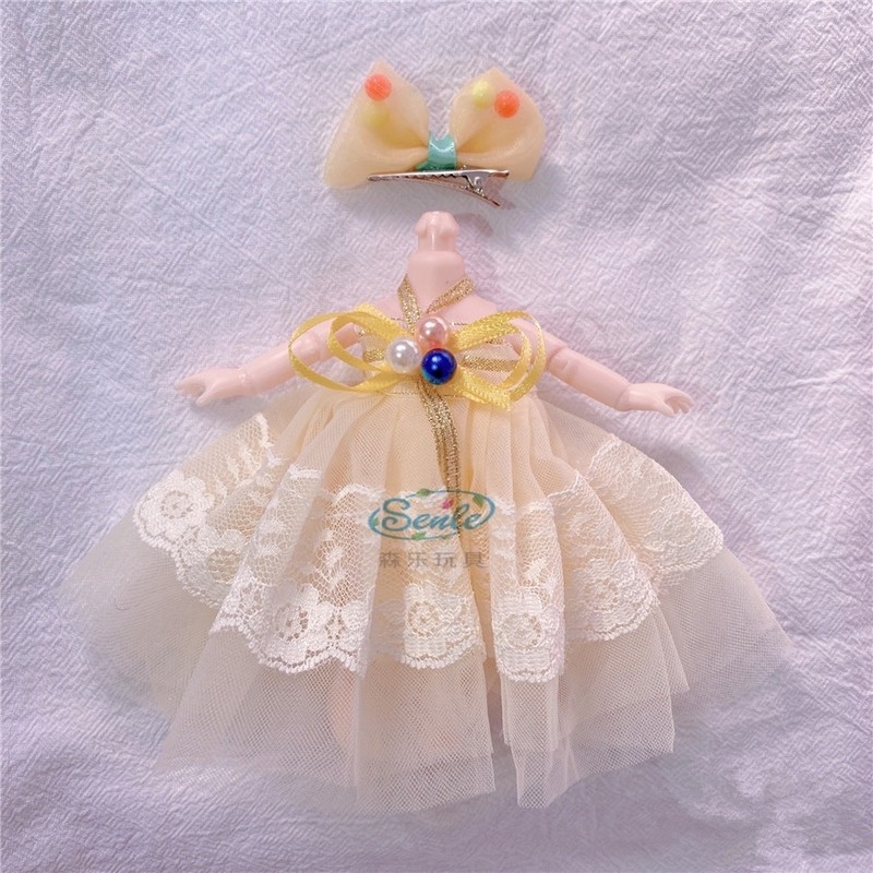 Bộ Quần Áo Thời Trang Cho Búp Bê 16cm Mới