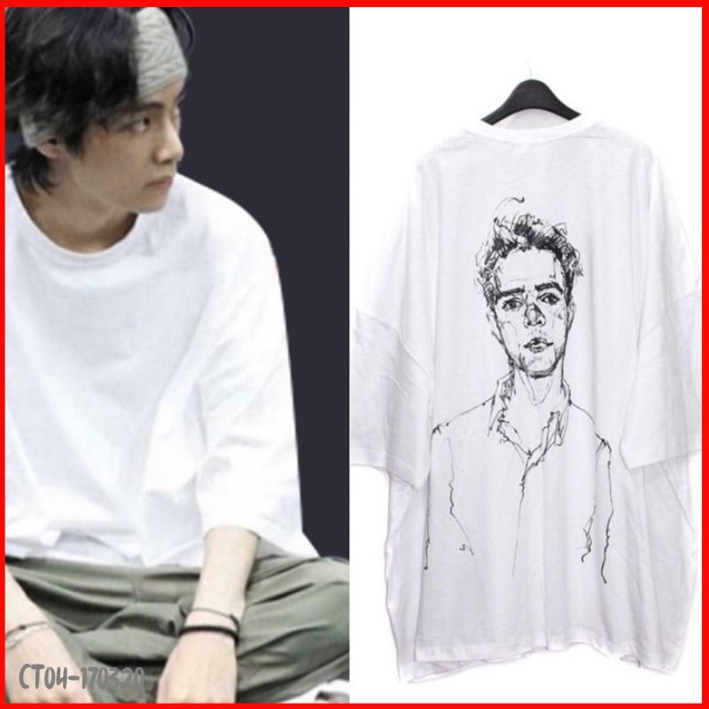 ÁO PHÔNG MAN FACE GIANT OVERBOX TEE x Taehyung x V x BTS