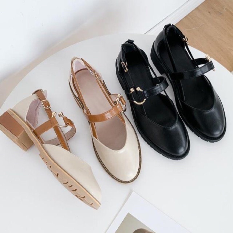 Giày sandal LOGIC mũi tròn đế vuông phong cách mới