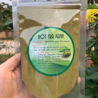 bột đắp mặt trà xanh